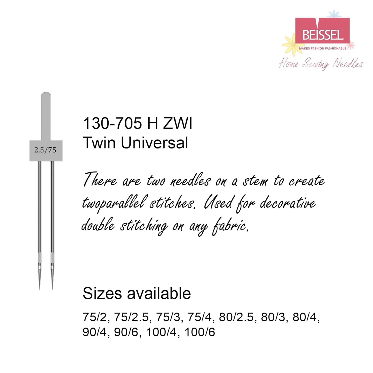 Twin Universal Needle | Size (75 to 100)